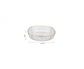 Fuente Ensaladera Plástico Acanalado Borde Dorado 14.5cm - Miniatura 5