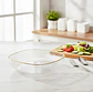 Fuente Ensaladera Plástico Acanalado Borde Dorado 14.5cm - Miniatura 4