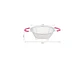 Colador De Acero Inoxidable Con Asas Rosas 26cm  - Miniatura 3