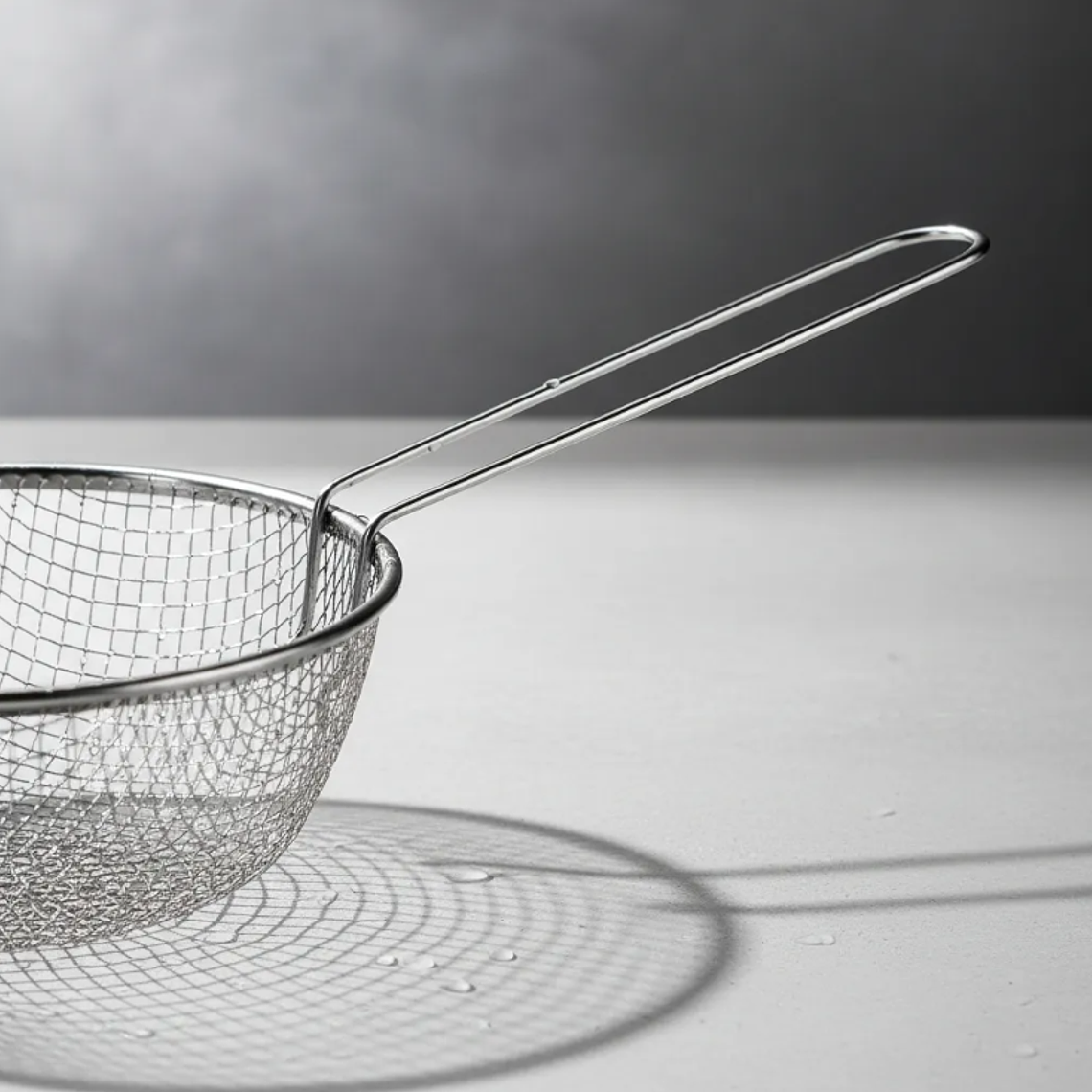 Canasto Freidor De Acero Inoxidable Con Mango Largo 4