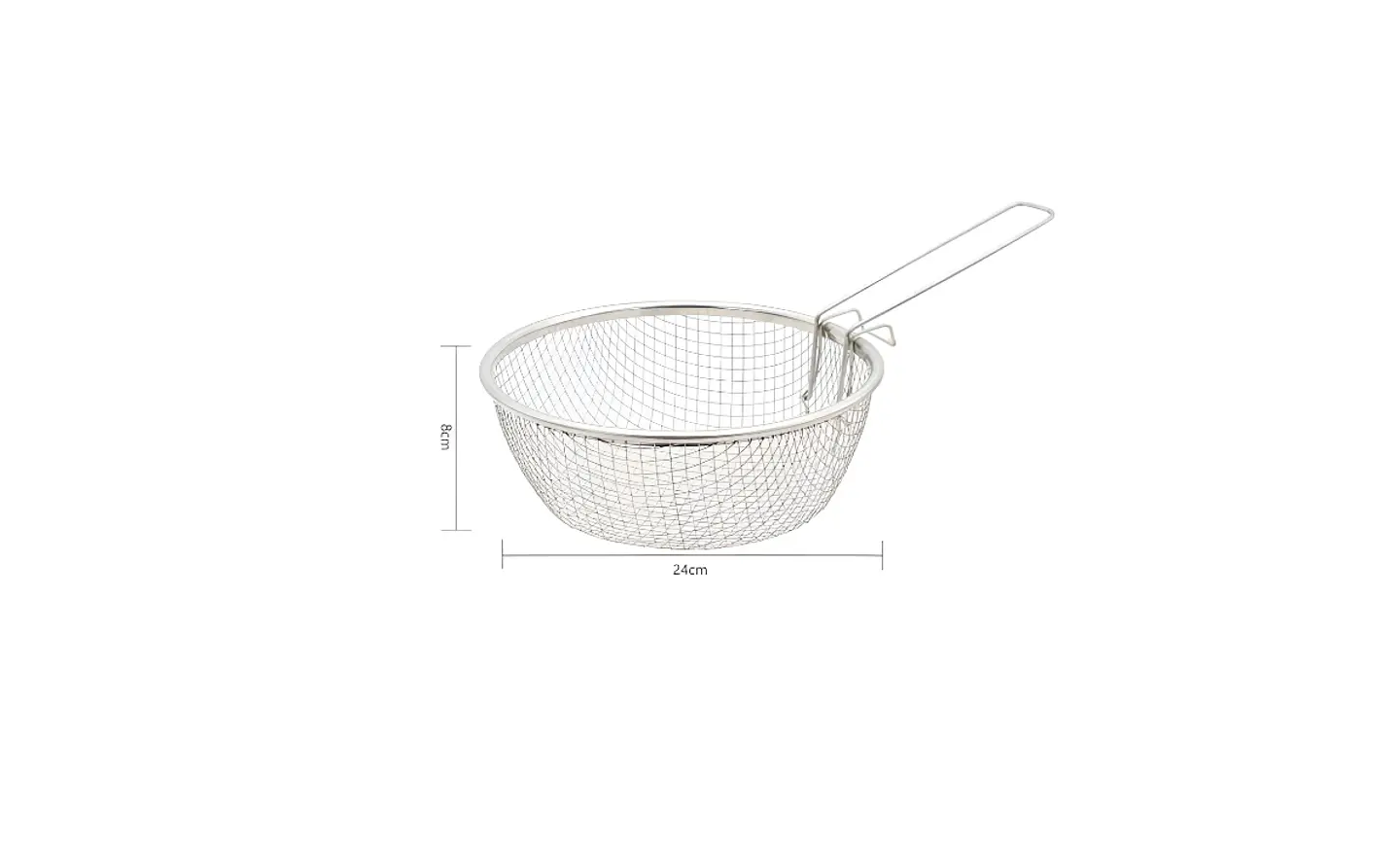 Canasto Freidor De Acero Inoxidable Con Mango Largo 7