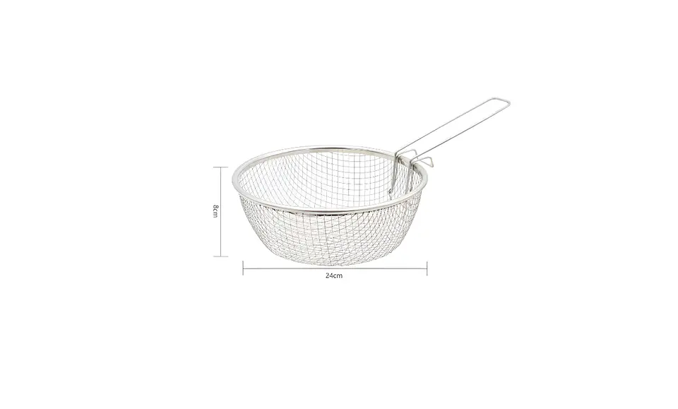 Canasto Freidor De Acero Inoxidable Con Mango Largo 7