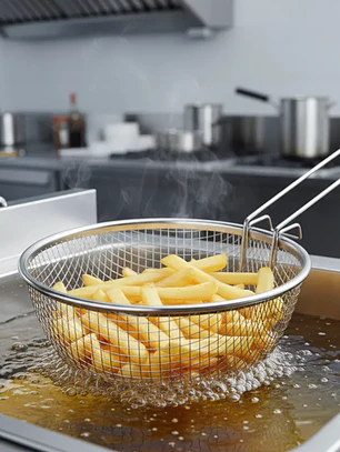 Canasto freidor de acero inoxidable 20cm para cocina