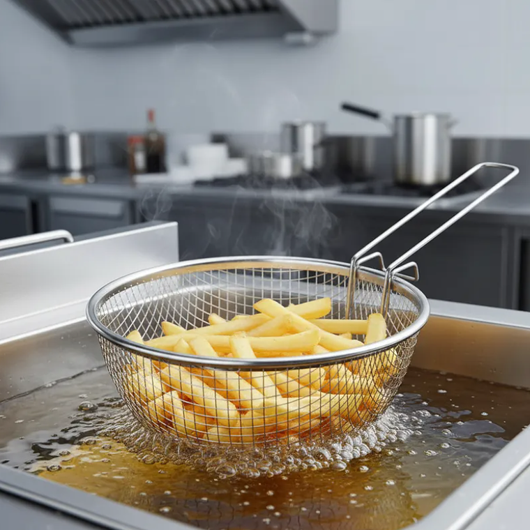 Canasto freidor de acero inoxidable 20cm para cocina 1