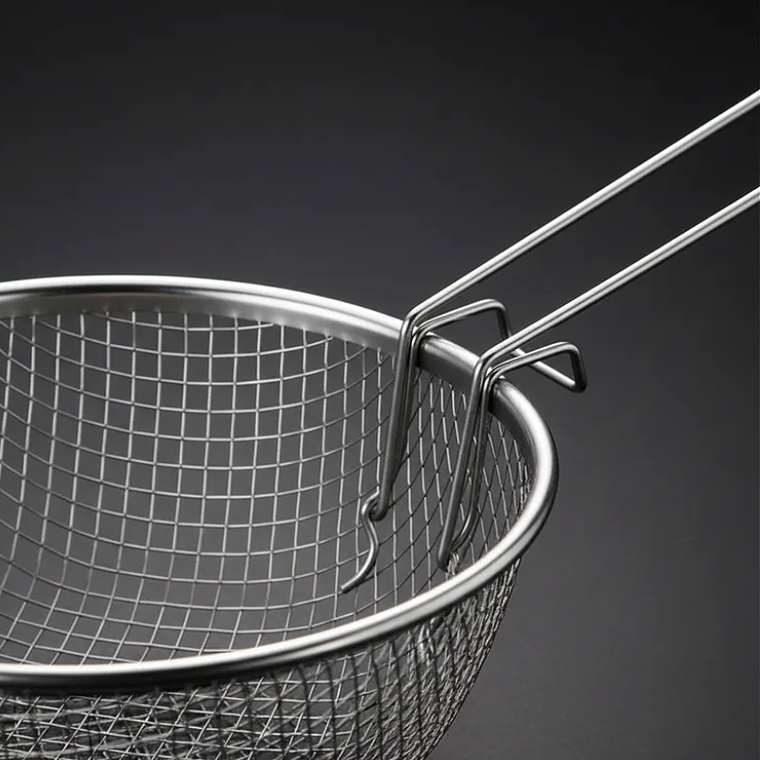 Canasto freidor de acero inoxidable 20cm para cocina 5