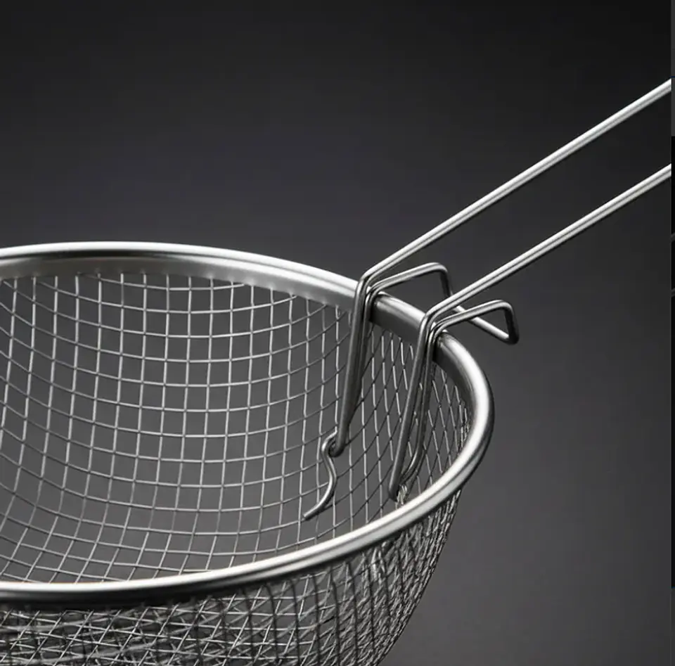 Canasto freidor de acero inoxidable 20cm para cocina 5