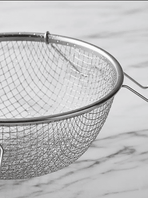 Canasto Colador Freidor De Acero Inoxidable Malla 22 Cm