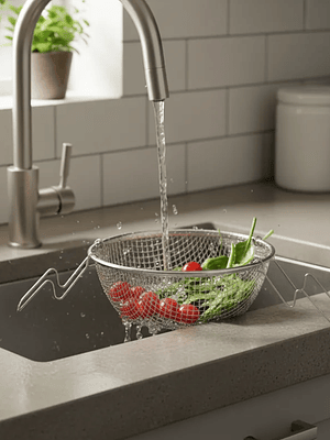 Canasto Colador Freidor De Acero Inoxidable Malla 20cm