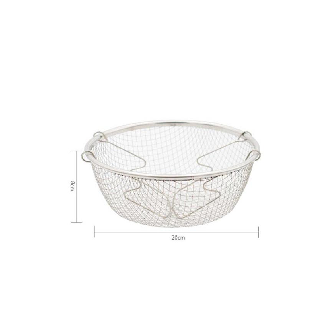 Canasto Colador Freidor De Acero Inoxidable Malla 20cm 5