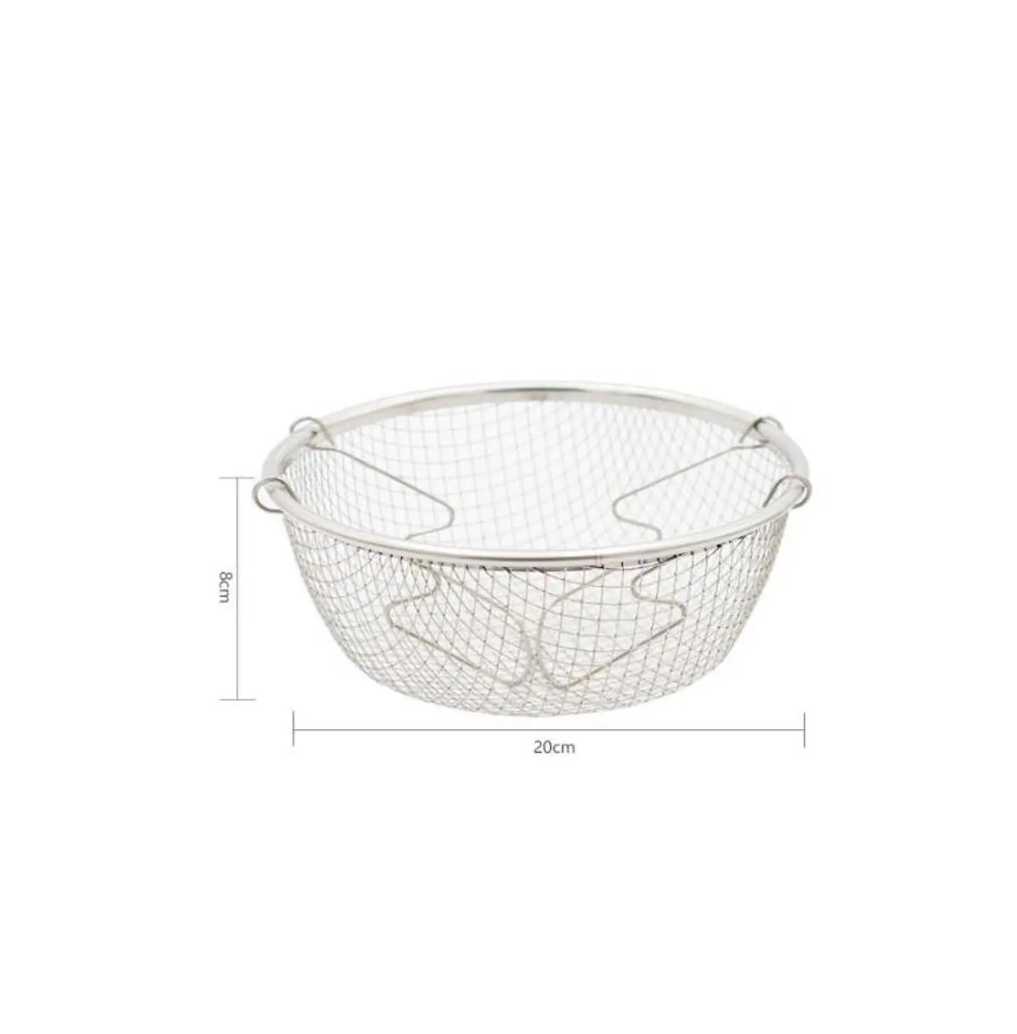 Canasto Colador Freidor De Acero Inoxidable Malla 20cm 5