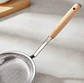 Colador Espumadera Acero Inoxidable Mango Madera Frituras 18cm - Miniatura 4