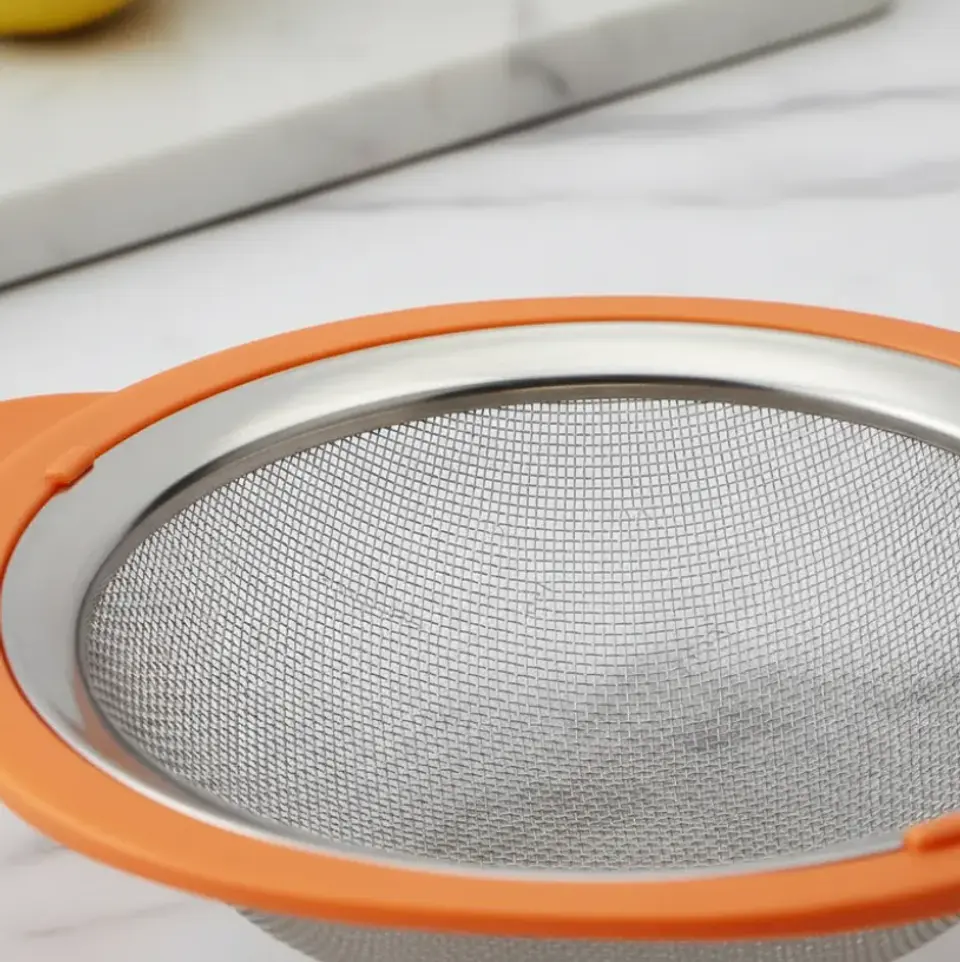 Colador Cernidor De Cocina Acero Inoxidable Malla Fina 20cm 7