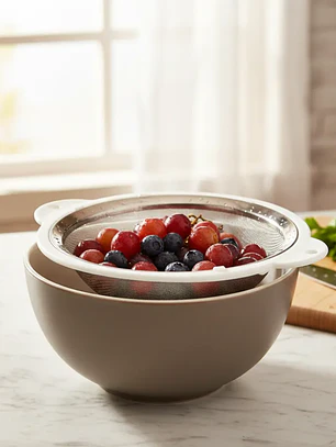 Colador de Acero Inoxidable Malla Fina 18cm Cocina