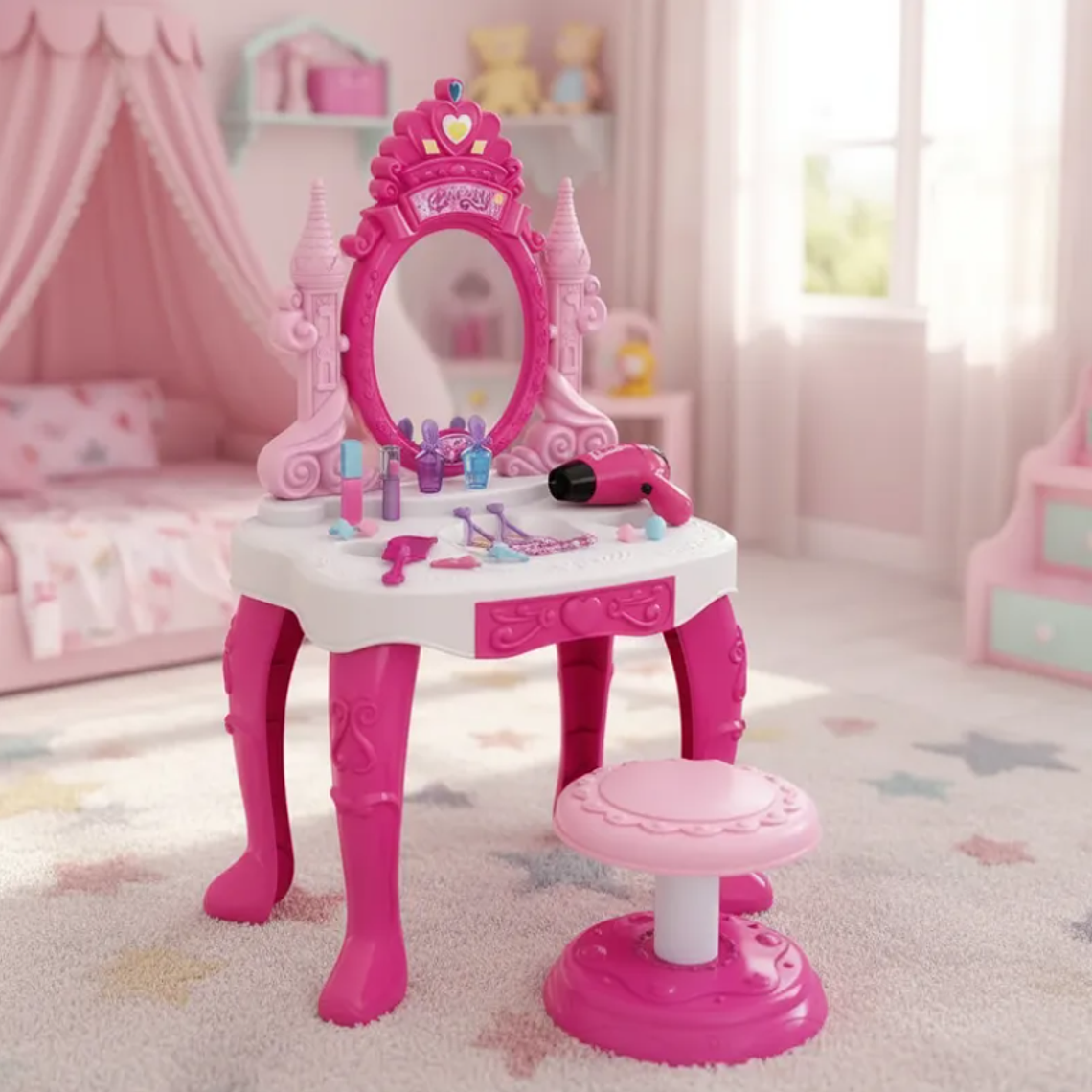 Juguete Tocador Princesa Maquillaje Para Niñas 1