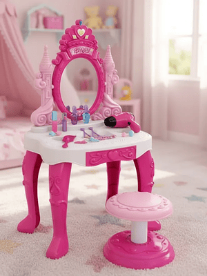 Juguete Tocador Princesa Maquillaje Para Niñas