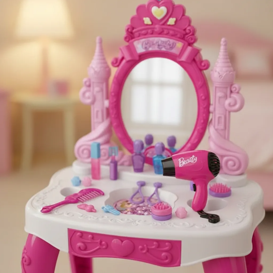 Juguete Tocador Princesa Maquillaje Para Niñas 3