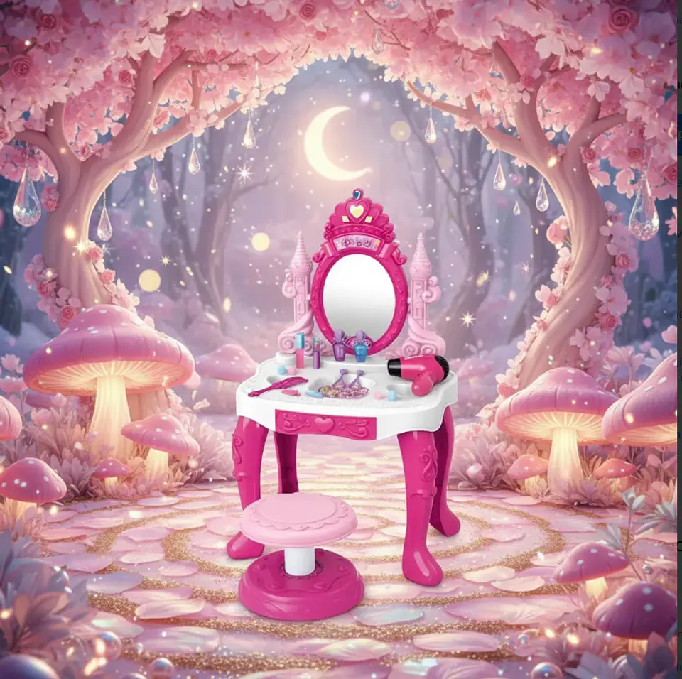 Juguete Tocador Princesa Maquillaje Para Niñas 6