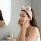 Cintillo De Felpa Skincare Maquillaje Con Orejitas Kawaii - Miniatura 2