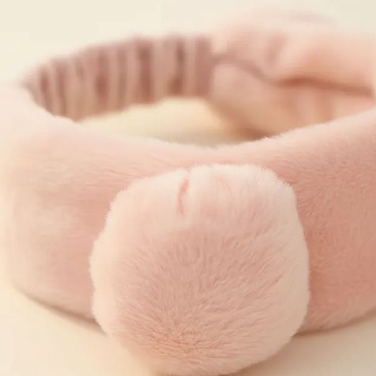 Cintillo De Felpa Skincare Maquillaje Con Orejitas Kawaii 5