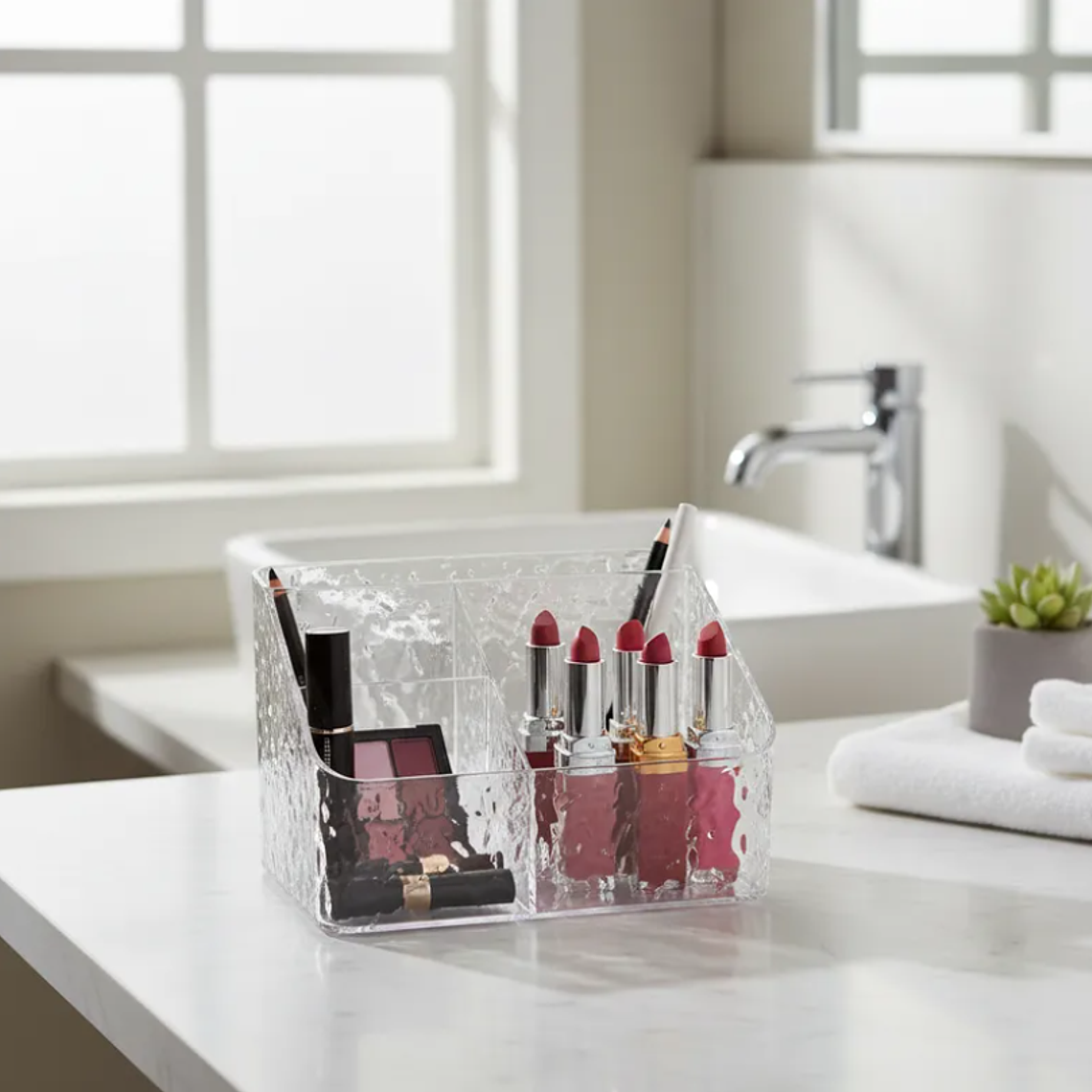 Organizador Acrílico Texturizado Para Maquillaje Y Escritorio 6