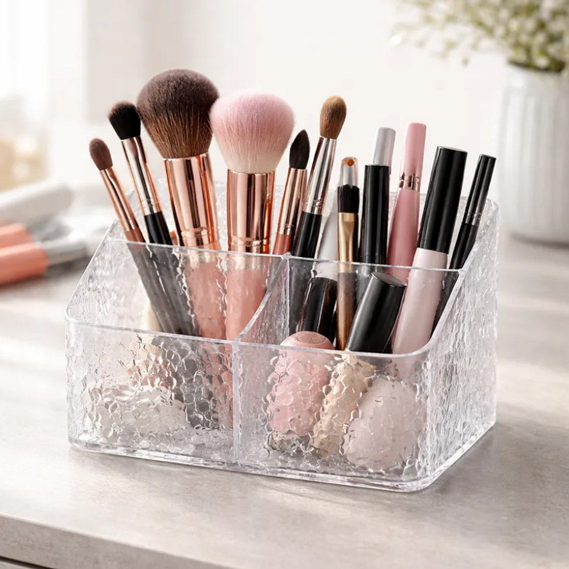 Organizador Acrílico Texturizado Para Maquillaje Y Escritorio 1