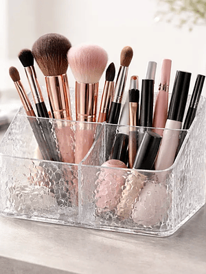 Organizador Acrílico Texturizado Para Maquillaje Y Escritorio