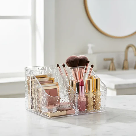 Organizador Acrílico Texturizado Para Maquillaje Y Escritorio