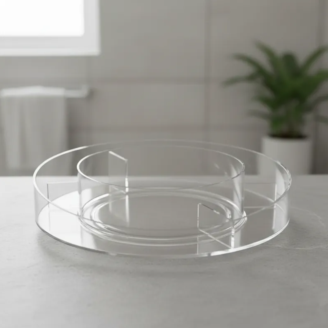 Organizador Giratorio Acrílico para Baño y Cosméticos 7