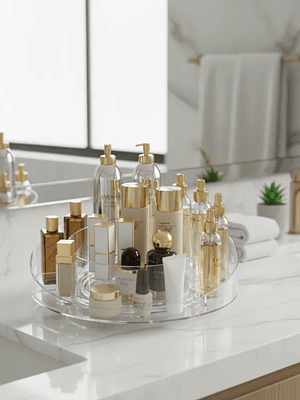 Organizador Giratorio Acrílico para Baño y Cosméticos