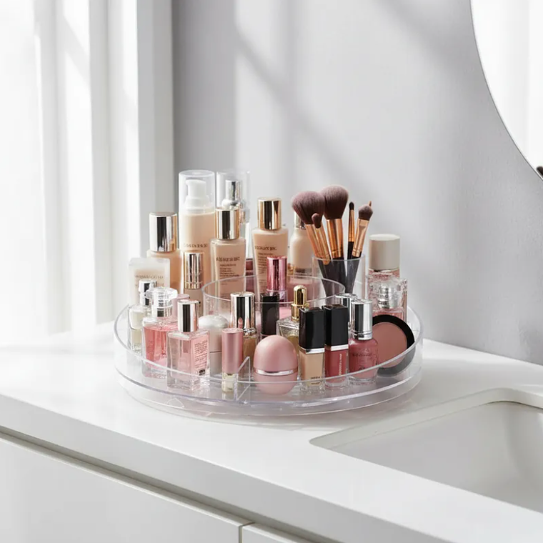 Organizador Giratorio Acrílico para Baño y Cosméticos 3
