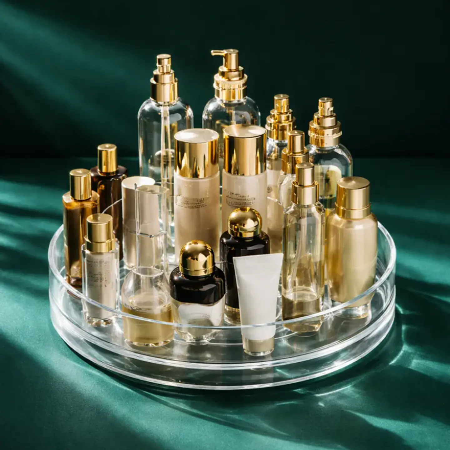 Organizador Giratorio Acrílico para Baño y Cosméticos 4