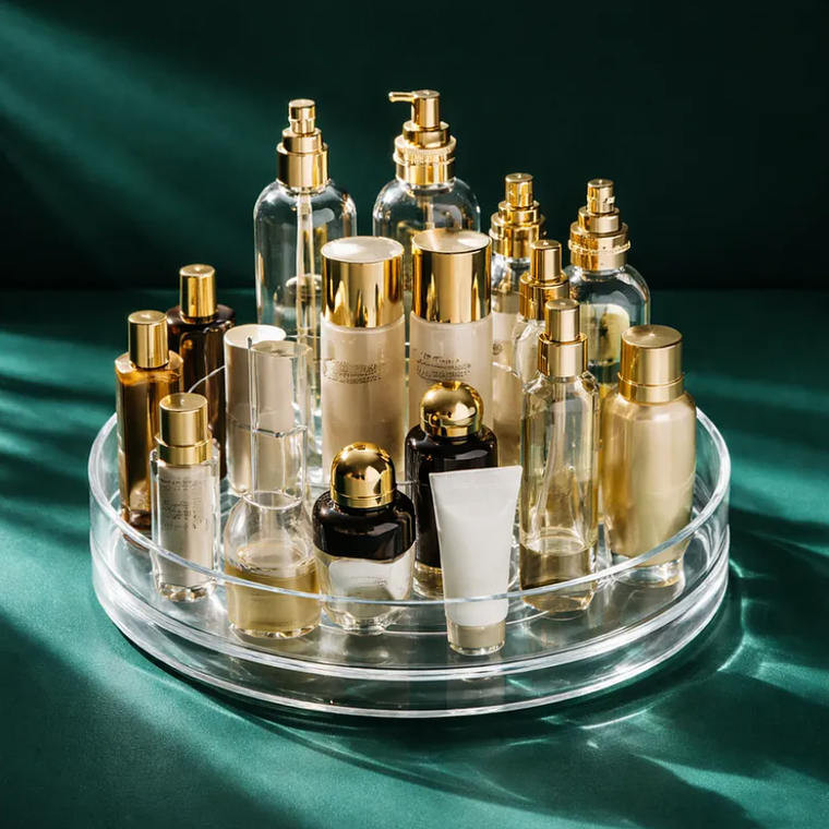 Organizador Giratorio Acrílico para Baño y Cosméticos 4