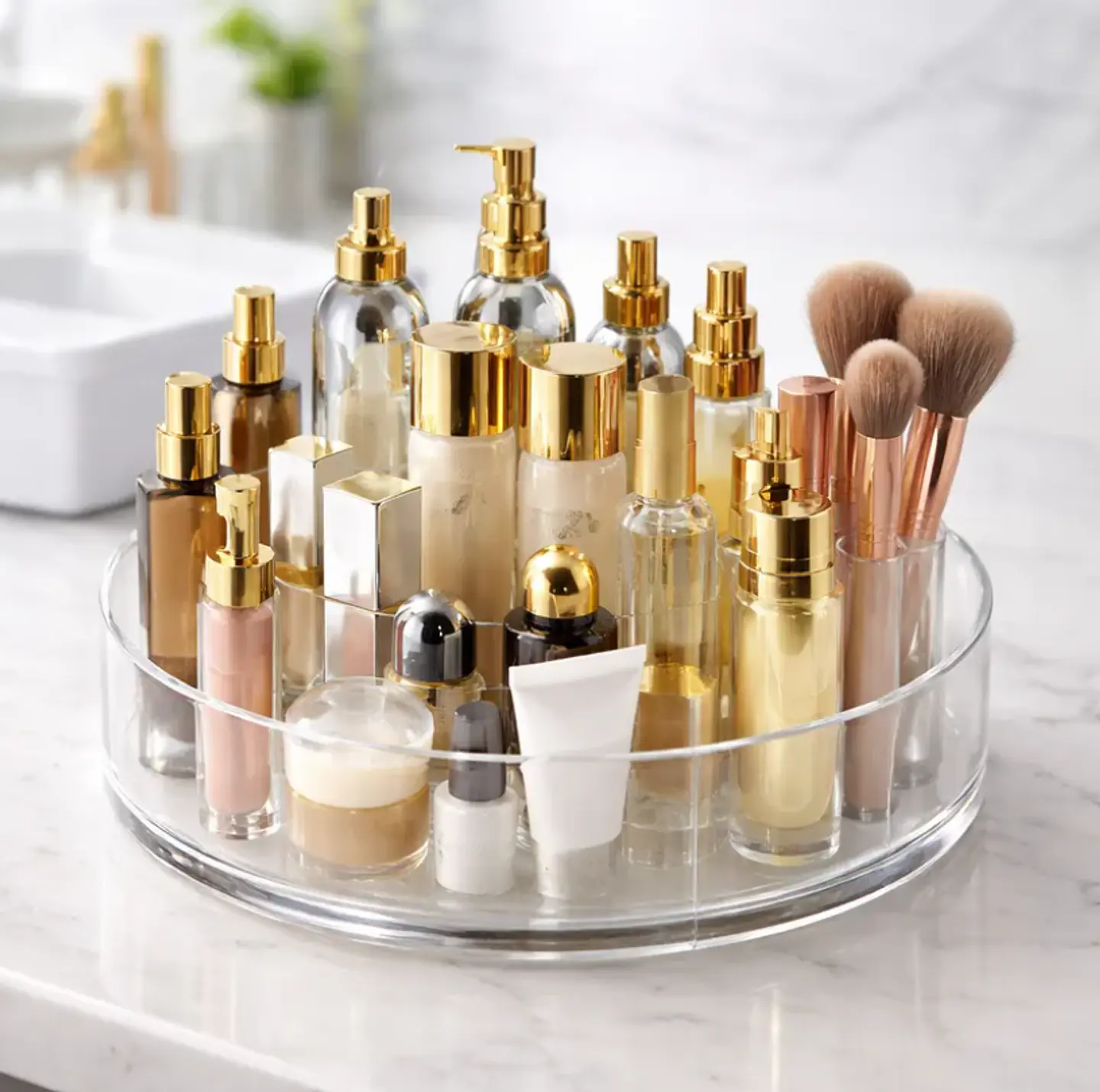 Organizador Giratorio Acrílico para Baño y Cosméticos 6