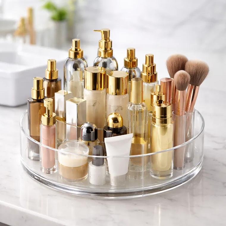 Organizador Giratorio Acrílico para Baño y Cosméticos 6