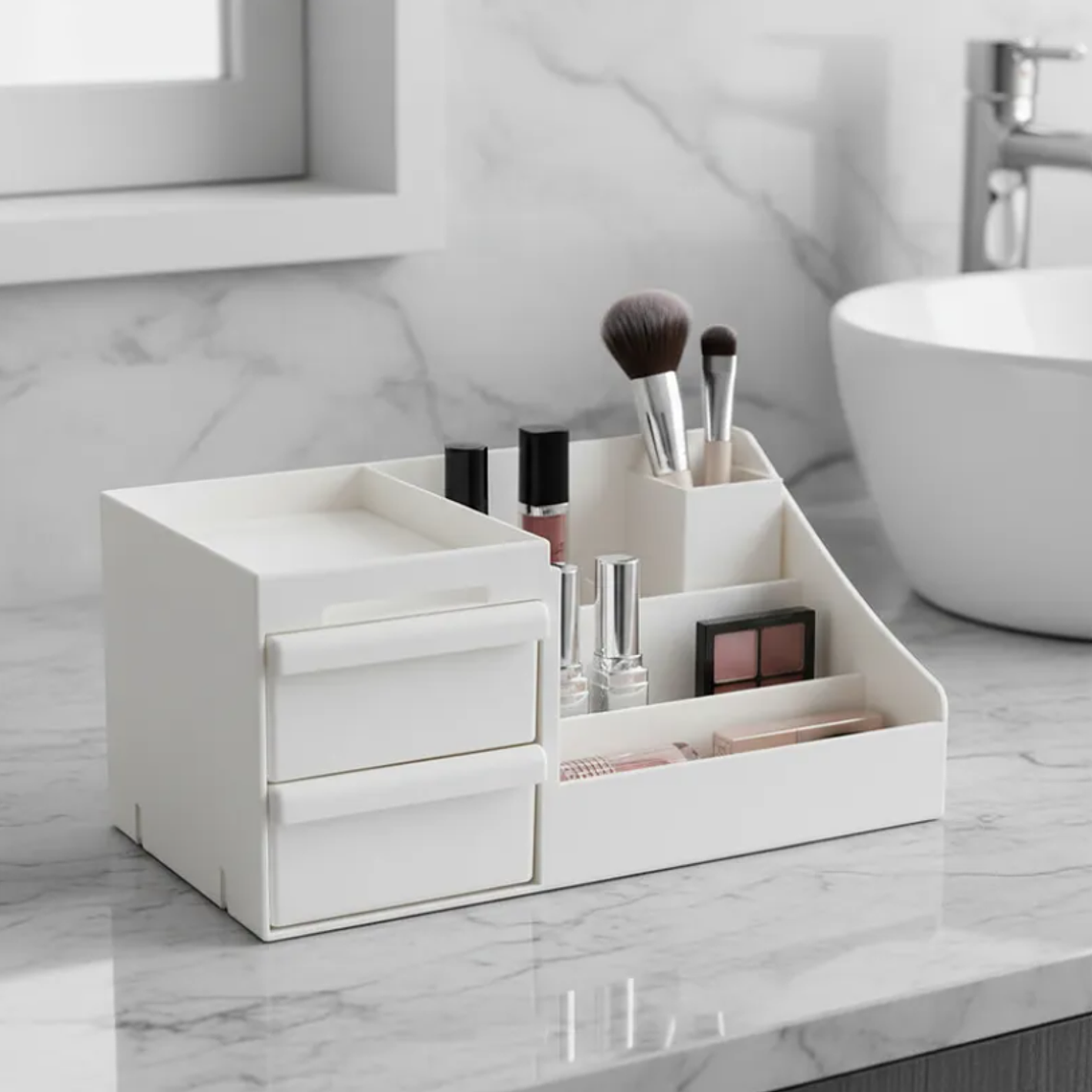 Organizador De Maquillaje Escritorio Con Cajones Cosméticos 1