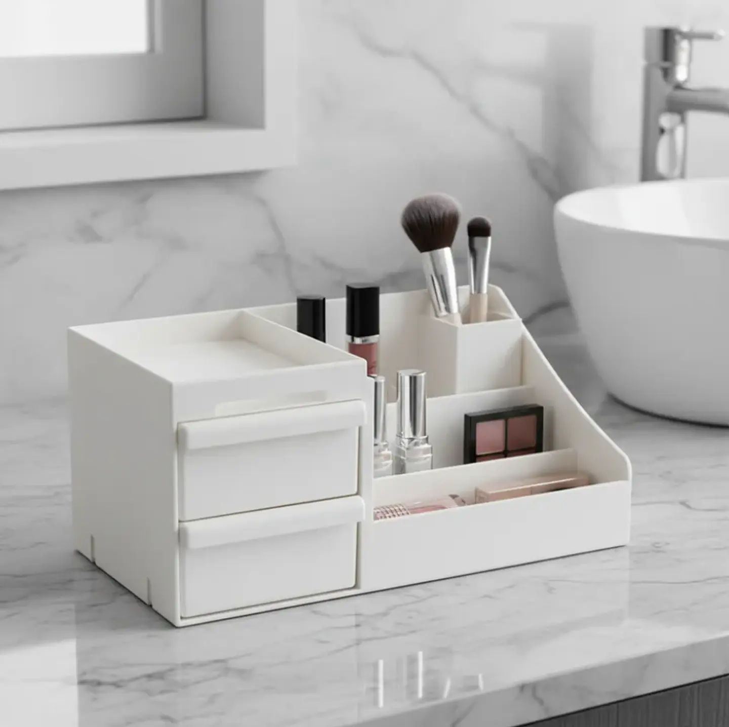 Organizador De Maquillaje Escritorio Con Cajones Cosméticos 1