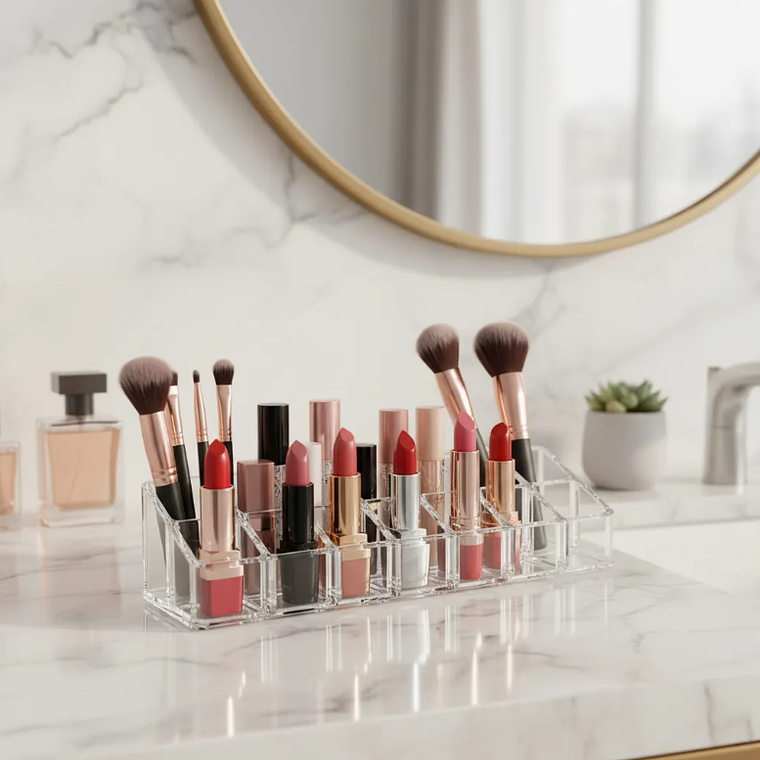 Organizador Acrílico Para Maquillaje Labiales 12 Espacios 1