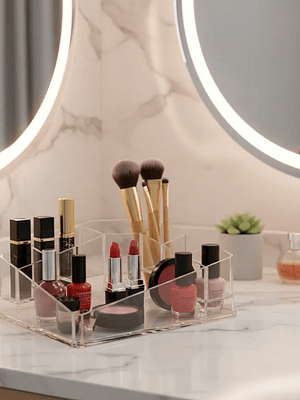 Organizador Acrílico Transparente para Maquillaje 7x13.5cm