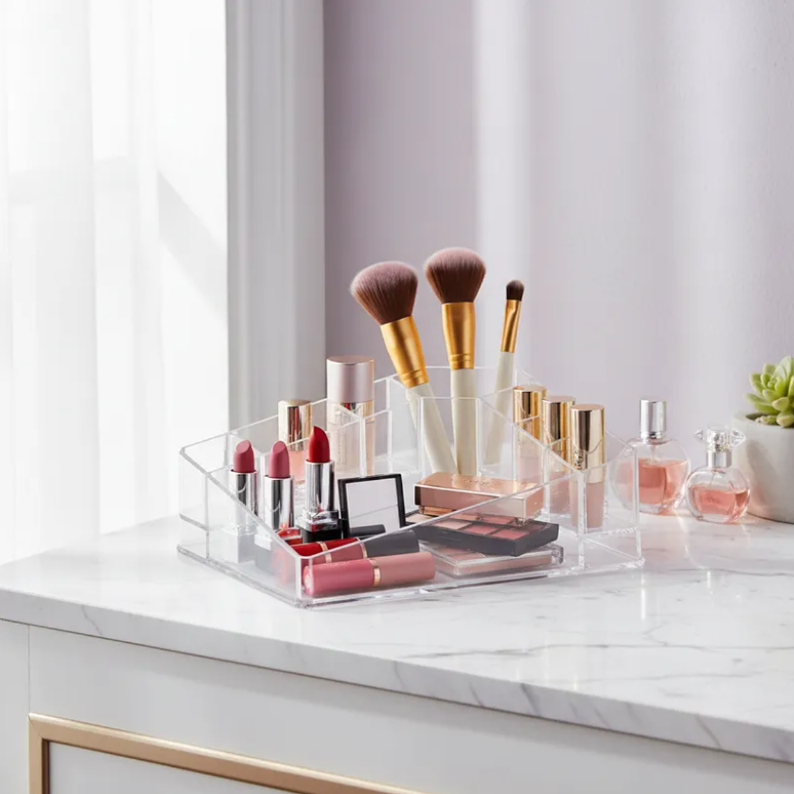 Organizador Acrílico Transparente para Maquillaje 7x13.5cm 4