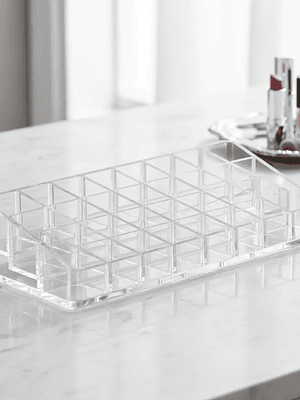 Organizador De Maquillaje Acrílico Transparente 24 Espacios