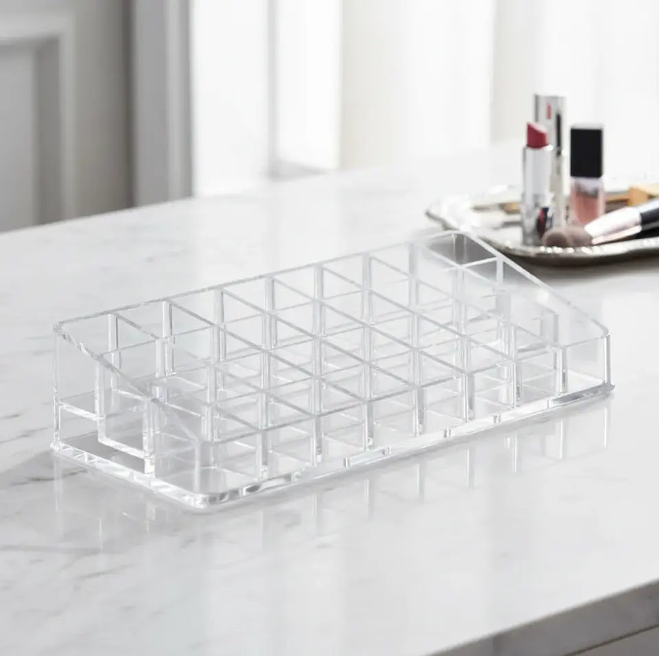 Organizador De Maquillaje Acrílico Transparente 24 Espacios 1