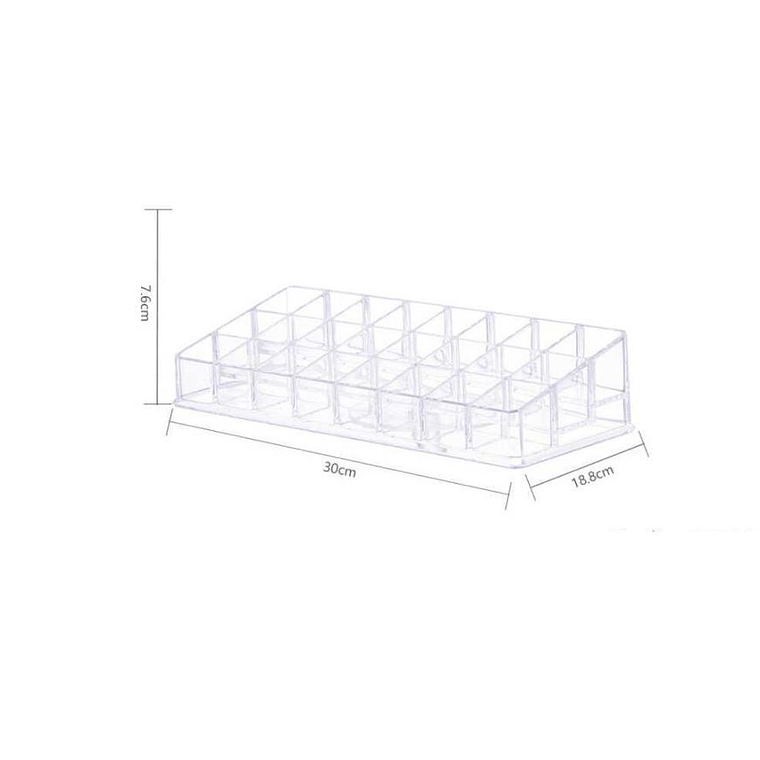 Organizador De Maquillaje Acrílico Transparente 24 Espacios 2