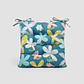 Cojín Para Silla Acolchado Diseño Flores 40x40cm Con Amarra - Miniatura 7