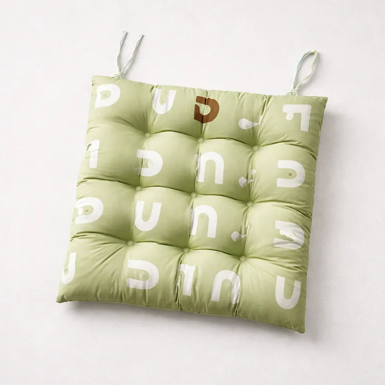 Cojín Para Silla Acolchado Cuadrado 40x40cm Con Amarras 5