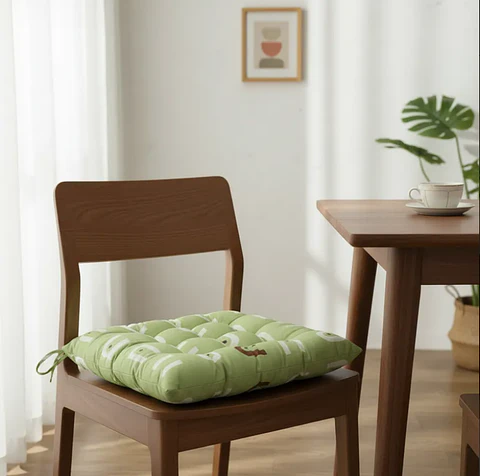 Cojín Para Silla Acolchado Cuadrado 40x40cm Con Amarras