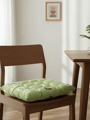 Cojín Para Silla Acolchado Cuadrado 40x40cm Con Amarras