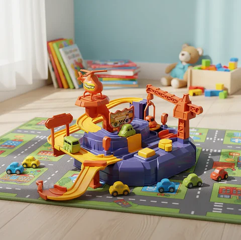 Pista De Autos Didáctica Urban Adventure Juego Puzzle Para Niños