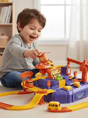 Pista De Autos Didáctica Urban Adventure Juego Puzzle Para Niños