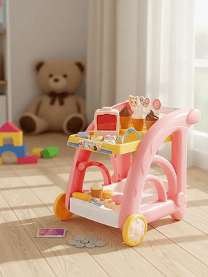 Juguete Cocina Carrito De Helados Rosa