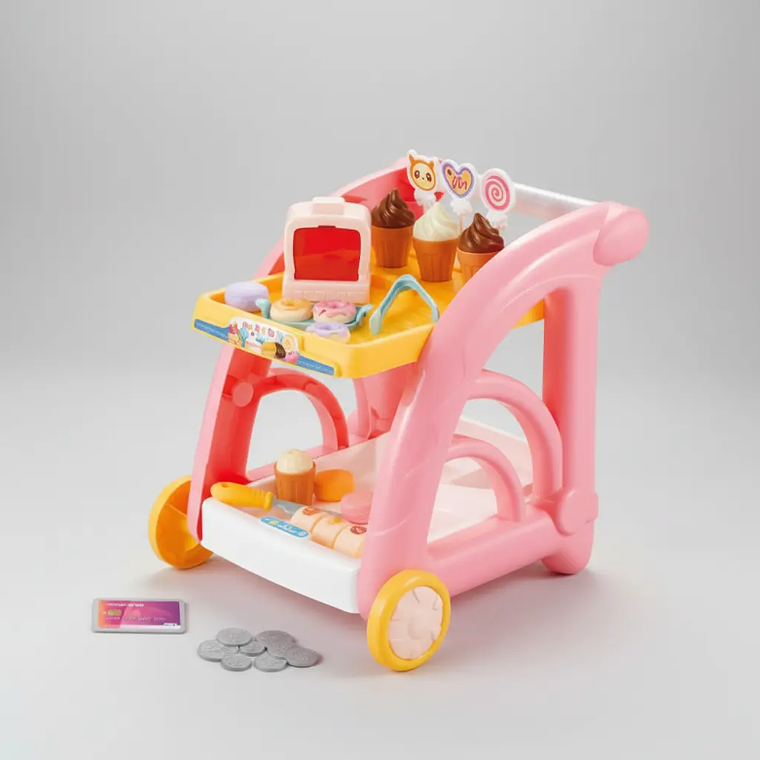Juguete Cocina Carrito De Helados Rosa 3